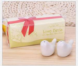 กระปุกใส่เครื่องปรุงและพริกไทยเซรามิกรูปนกรักสำหรับงานเลี้ยงงานแต่งงานของขวัญของที่ระลึกสำหรับแขก - Product Image 6