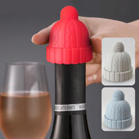 Bouchon de bouteille en silicone amusant en forme de bonnet tricoté, réutilisable, de qualité alimentaire, pour vin, bière, accessoires de bar – Prix usine