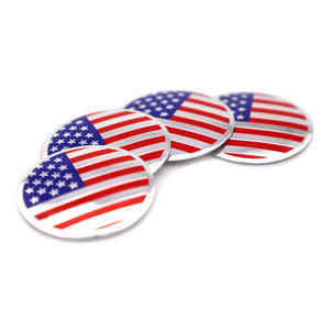 Tapa central del cubo del neumático de la rueda del coche Bandera de EE. UU. Emblemas Insignia Tapacubos Cubierta de llanta de rueda Escorpión 56mm/68mm Auto Accesorios - Product Image 1