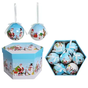 Personalizado impresso 14pcs/gift caixa Natal decoração bola alta qualidade pendurado bolas Natal ornamento