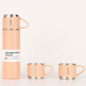 1 Set Flacon à vide à double paroi en acier inoxydable sans BPA avec couvercle étanche Tasse de voyage sportive garder au chaud/au froid 12 heures Carafe Mug - Product Image 6