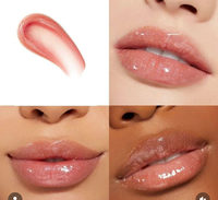 No-Logo Lipgloss mit niedrigem Mindestbestellwert, tierversuchsfrei, vegan, transparent, großer, dicker Pinselstift, Nude, feuchtigkeitsspendender Lipgloss mit Eigenmarke