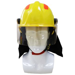 Casque de pompier jaune personnalisable en gros, certifié 3C, résistant au feu, anti-écrasement, avec fentes, 4 unités - Product Image 3