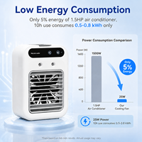 Ventilateur-climatiseur portable Arctic-Ice 3-en-1, refroidisseur personnel de bureau à évaporation avec réservoir à glaçons et refroidissement silencieux à 2 vitesses
