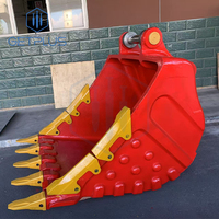 Bucket Excavator dari Alloy Tahan Aus Integral Cast, Bucket Batu Standar Umum untuk Excavator