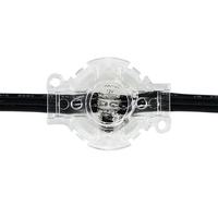 SHIJI 30mm RGBW+W Éclairage LED intelligent étanche à points lumineux IP67 WS2805 pour extérieur, lumières de piste de Noël permanentes