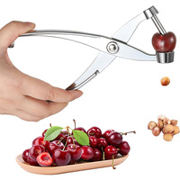 Groothandel Handmatige Rode Keukenhulp Roestvrijstalen Tomaten- en Fruit Snijder, Ontpitter, Blad- en Steeltjesverwijderaar, Groente- en Aardbeienontpitter
