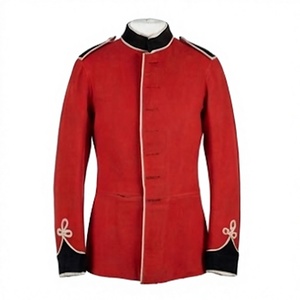 Chaqueta de lana roja con cuello alto, estilo uniforme de banda de marcha, servicio OEM personalizado - Product Image 1