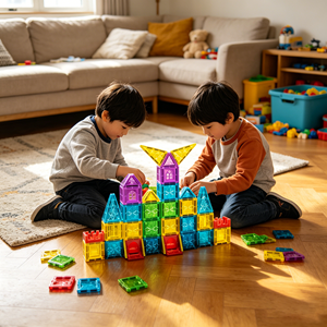 Popolare Set di Costruzioni Magnetiche a Facette Diamantate con Molteplici Opzioni, Blocchi Colorati, Regalo per Bambini, Gioco Educativo STEM Fai-da-Te - Product Image 4