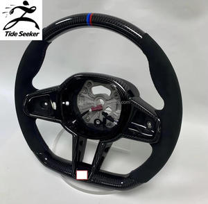 พวงมาลัยคาร์บอนไฟเบอร์แบบกำหนดเองสำหรับ BMW F30 <span class=keywords><strong>F10</strong></span> F15 F36 F01 F20 F22 F25 F31 F32 M3 M4 M5 M6 G20 G30 ไม่มีถุงลมนิรภัย - Product Image 1