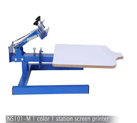 Machine d'impression sérigraphique manuelle de type table simple, 1 couleur, plateau d'impression 400*500, presse de sérigraphie de table pour T-shirts