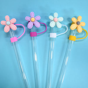 Prodotti all'ingrosso Ppers cover Silicone cannuccia ciondoli Topper paglia rosa Topper Hello splendida Oes paglia 6mm - Product Image 2