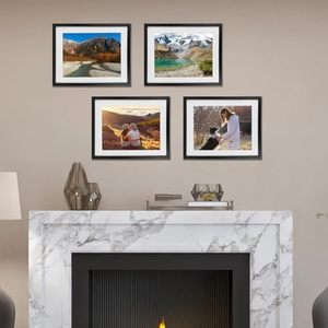 Cadre <span class=keywords><strong>photo</strong></span> en bois écologique de 8.5x11.25 pouces Cadre d'affichage pour magazines de sport classiques avec tapis pour photos et projets de bricolage - Product Image 6