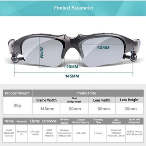 Casque stéréo sans fil pour le sport, appels téléphoniques en conduisant, lunettes de soleil colorées, lentilles pour le cyclisme, les voyages, l'alpinisme, lunettes de soleil pour hommes et femmes - Product Image 5