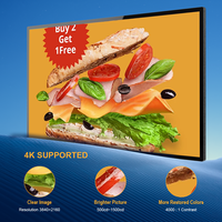Écran de menu numérique LCD mural Tacteasy 32" 43" 55" 4K avec animation tactile infrarouge pour restaurant, centre commercial