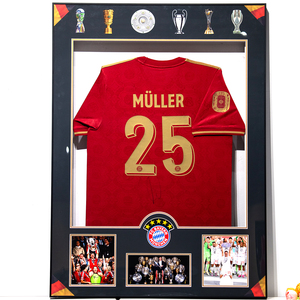 Tùy Chỉnh Đóng Khung Đã Ký Bóng Đá Jersey Hiển Thị Trường Hợp Wall Mount Thể Thao Kỷ Niệm Bóng Hộp Khung Cho Bóng Đá Bóng Rổ - Product Image 2