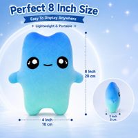 Peluche pour animaux de compagnie Sprite bleue de 8 pouces, poupée en peluche Sprite bleu dégradé Kawaii, jouet interactif pour chiens et chats