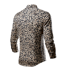 Chemise décontractée <span class=keywords><strong>pour</strong></span> <span class=keywords><strong>homme</strong></span>, nouvelle collection printemps-automne, imprimé léopard, manches longues, grandes tailles, 1117 - Product Image 2