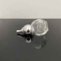 Flacon en verre transparent créatif de 50 ml en forme de gourde avec bouchon doré estampé pour huiles essentielles et essences