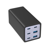 Chargeur USB C 200W, chargeur de bureau GaN 6 ports PD 140W USB C Station de charge prenant en charge PD3.0 140W/QC5 pour ordinateurs portables, tablettes, téléphones