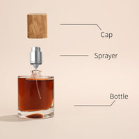 Flacons de parfum en verre de luxe personnalisés élégants pour femme, carrés, verts, polis, transparents, avec pompe pulvérisatrice, 30 ml, 50 ml, 100 ml, avec boîte
