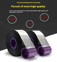 Ruban d'imprimante d'étiquettes Premium compatible Markem Domino TTO Original Wax 55mm*700m 1100m, bord noir, résistant aux rayures