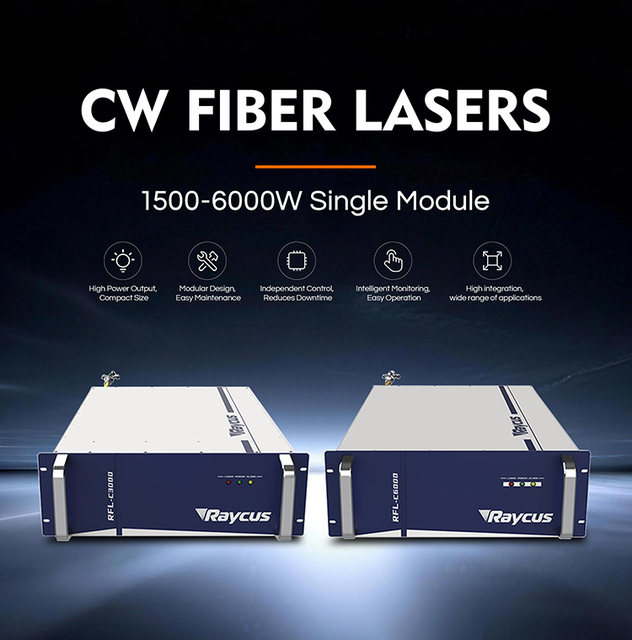 Raycus CE 1500W 2000W 3000W 6000W Fiber Laser Source  for Laser Metal Cutting and Welding