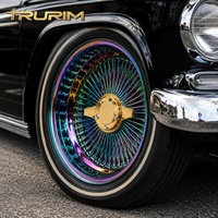 Ruedas de Alambre Doradas con Diseño Cóncavo, Ruedas Forjadas Desmontables de 17 y 18 Pulgadas 5x112 5x114.3 para Mercedes W205 W213 C63 E63 S63 AMG