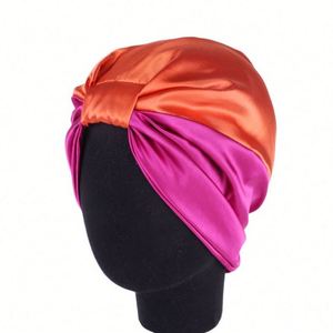 Bonnet de nuit en satin soyeux pour femme, turban pré-noué doux, foulard tendance, bonnet chimio, chapeau pour cheveux - Product Image 3