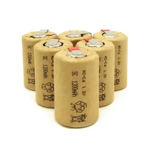 नी-cd नी सीडी sc1200mah 1300mah 1500mAh 1800mAh 1.2v राष्ट्रीय संचारी रोग संस्थान अनुसूचित जाति 1200mah 1.2v टैब के साथ रिचार्जेबल बैटरी सेल