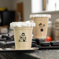 Gobelets en plastique PET jetables écologiques à prix d'usine, 12 oz (78/89/90/93/95/98/107/117 mm), gobelets transparents pour boissons froides et café avec couvercles