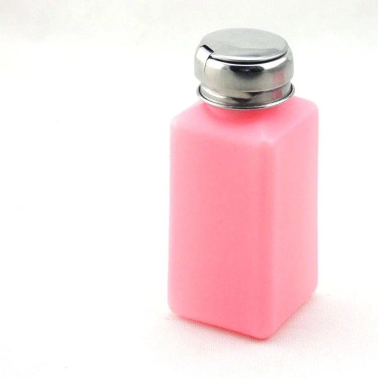 200ML Press Type Solvent Dispenser ESD Safe Square Bottle W/ Stainless