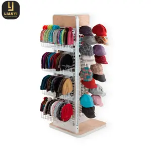 Groothandel Custom Design Fashion Cap Opknoping Kleding Hoed Display Rack Voor Winkel