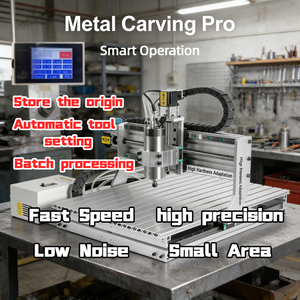 Machine de gravure CNC JS-4060 1500W, graveur de bureau avec contrôle hors ligne, pour relief 3D et lettrage en production en série - Product Image 2