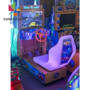 Máquina de jogos para corrida colorida, simulador de jogos de corrida/de carro + vídeo