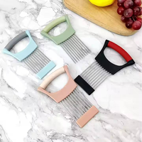 RVS vleesmalsmaakmaker met antislip handvat, uien- en groentesnijder, fruit- en groentegereedschap, multifunctionele keukenhulp