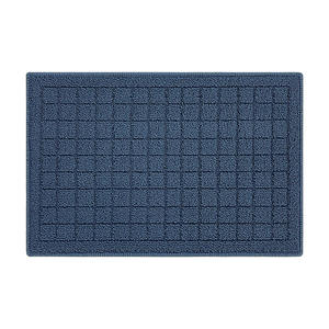 Tapis de porte Amazonian Loop Pile rectangulaire bleu antidérapant absorbant lavable en machine pour entrée, salon, chambre, salle de bain - Product Image 2