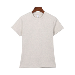 เสื้อยืดผ้าคอตตอนผสมสแปนเด็กซ์พิมพ์ลายปักโลโก้แบบกำหนดเอง หนา 300gsm สำหรับผู้หญิง - Product Image 3