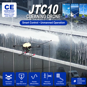 Drone de nettoyage intelligent polyvalent avec module de batterie à échange rapide et pulvérisation d'eau haute pression pour le nettoyage des murs de tours et des murs-rideaux en verre - Product Image 1