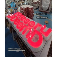 3d Printer huruf untuk tanda akrilik lampu logo 3d Led Backlit huruf tanda akrilik baja nirkarat Backlit 3d huruf tanda