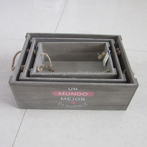 Casier <span class=keywords><strong>pour</strong></span> peintures à la maison, boîte en bois véritable, 3 boîtes - Product Image 3