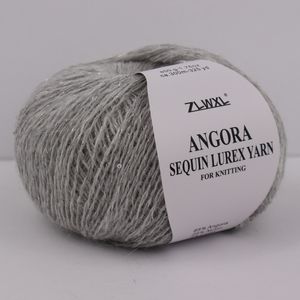 50กรัม300เมตร Angora <span class=keywords><strong>2</strong></span>มิลลิเมตรเลื่อม Lurex เส้นด้ายย้อมยาวขนมิงค์ยาวความดื้อรั้นสูงนุ่มฟูสำหรับถัก - Product Image 1