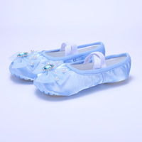 Chaussons de danse classique chinois à semelles souples pour enfants, spéciaux pour la pratique du ballet, pour filles