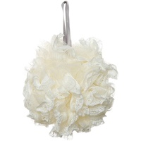 Grande boule de bain en dentelle, motif floral mignon, mousse riche, exfoliant super doux, élimine la saleté, en PE, accessoire de bain pour la douche et la baignoire.
