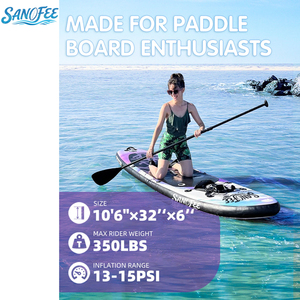 Planche de SUP <span class=keywords><strong>gonflable</strong></span> 10'6" <span class=keywords><strong>violet</strong></span> vif corail, design élégant vie marine, en PVC 1.2MM, avec sac étanche - Product Image 4