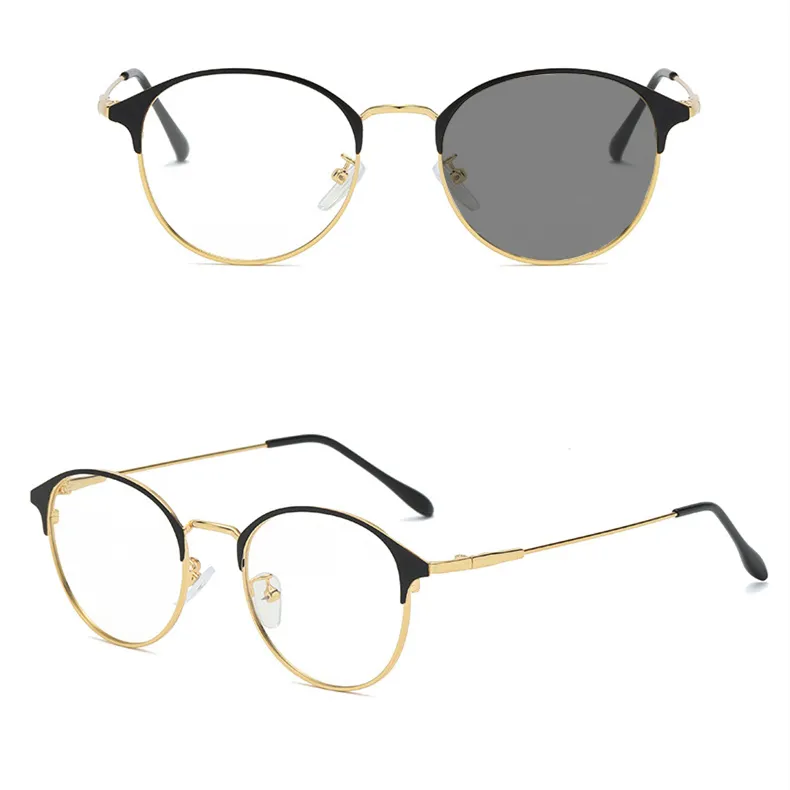 Fotokromik lentes titanyum alaşımlı gözlük çerçevesi lentes de sol miyopi reçete gözlük erkekler kadınlar miyopi gözlük