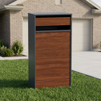 Boîte de livraison de colis personnalisée en acier galvanisé durable, haute sécurité, résistante aux intempéries, avec serrure à clé, design autoportant