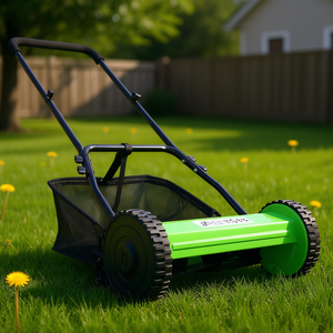 Tosaerba a spinta verde da 14 pollici con 5 lame e raccoglierba - Product Image 2