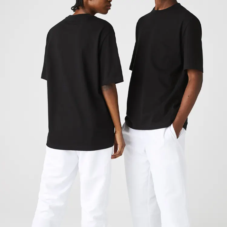 Пара производитель одежды из органического хлопка, роскошные Поло футболка унисекс заказной логотип дизайн свободный крой, плотная футболка для мужчин
