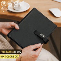 Carnet à spirales A5 personnalisé en petite série, fabrication en cuir végétalien, couverture rigide, boucle métallique, organisateur à feuilles mobiles